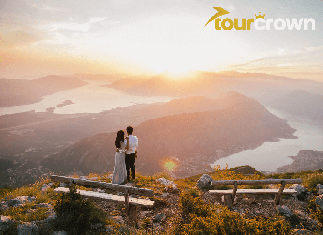 Romantic honeymoon couple exploring Bhutan with Tour Crown